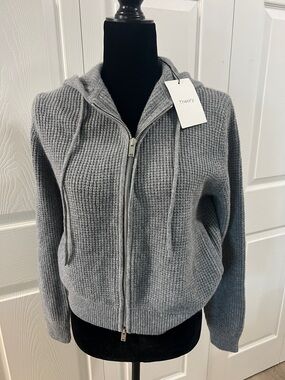NWD Theory Heather Grey Cashmere Zip Up Hoodie